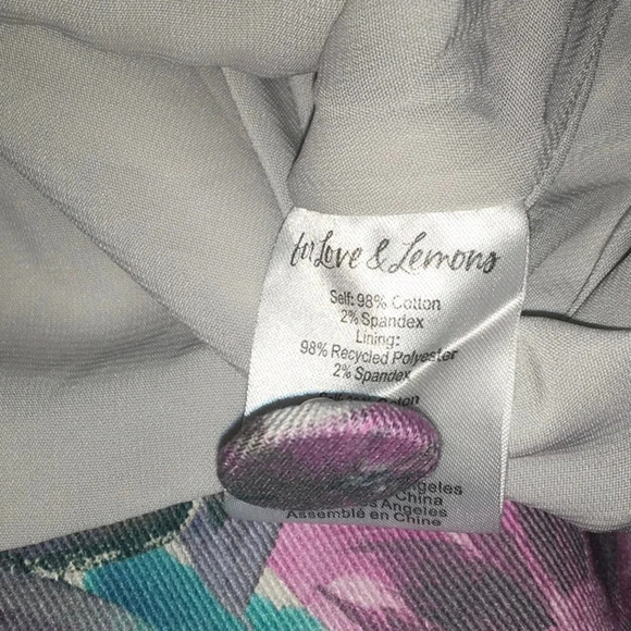 For Love & Lemons x Revolve Tamara Floral Vest Deep V Plunge Top NWT L - Picture 5 of 6